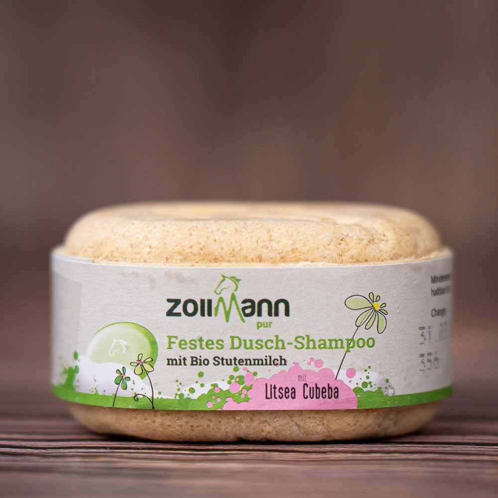 Festes Duschshampoo mit Stutenmilch und Litsea Cubeba