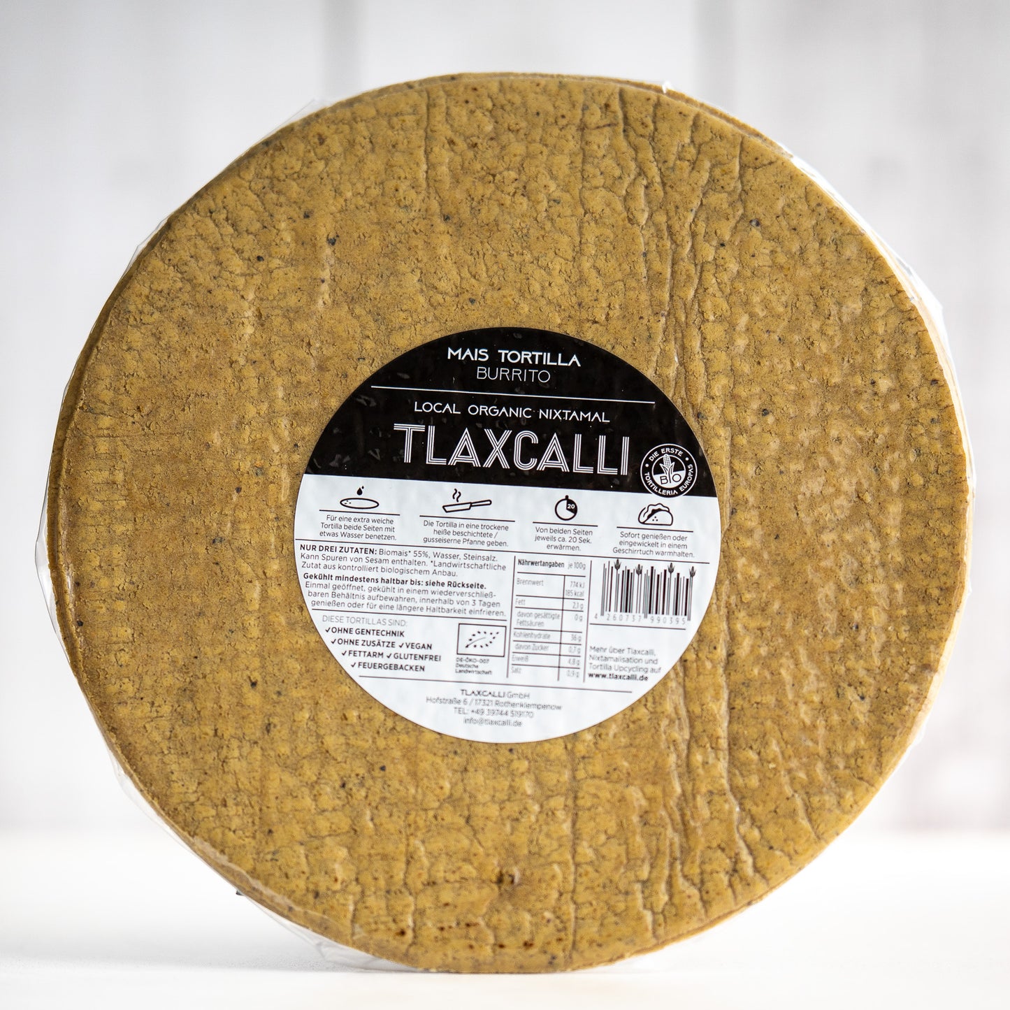 Mais Tortilla Burrito Gigante – 10 Stück (⌀ 26 cm)