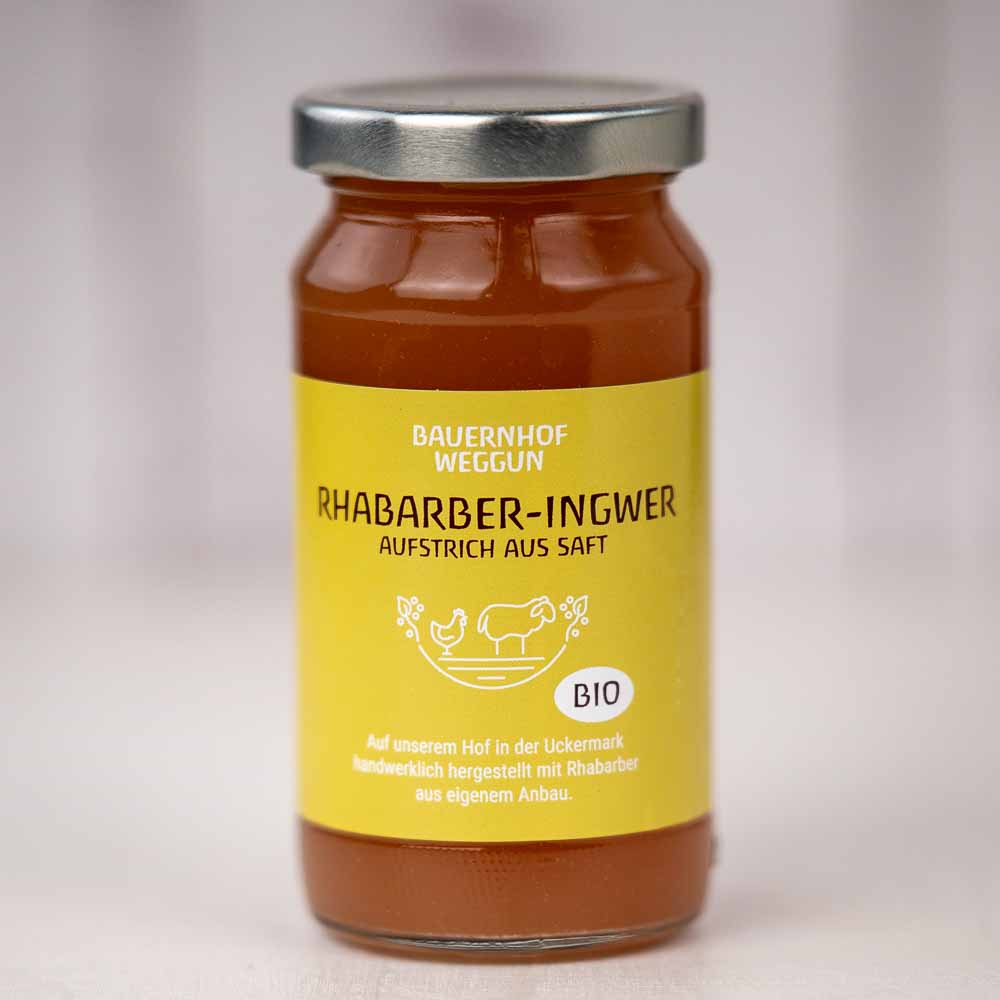 Rhabarber Ingwer Aufstrich aus Saft