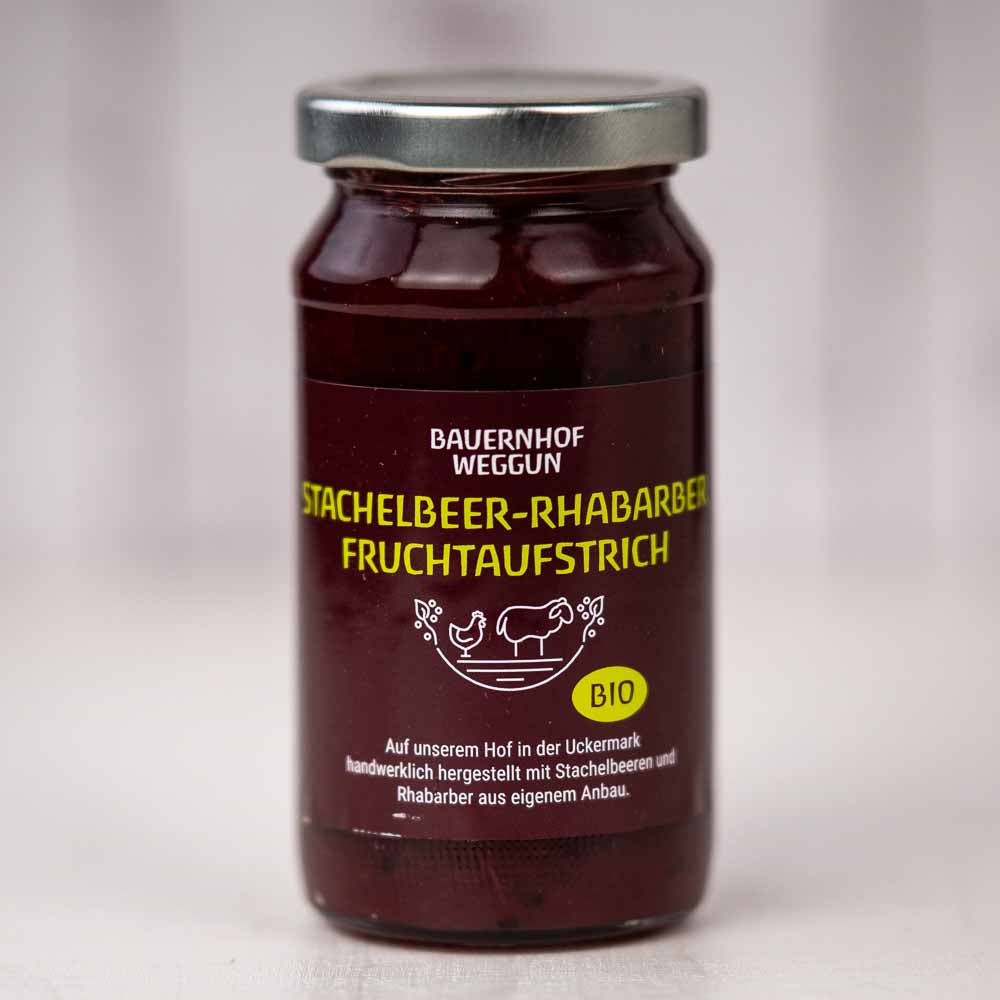 Stachelbeer Rhabarber Fruchtaufstrich